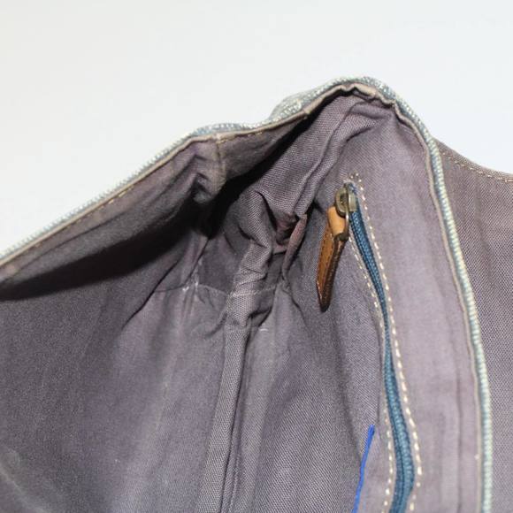 BURBERRY Blue Label Shoulder Bag Canvas White Navy Auth bs7490 - Picture 14 of 16